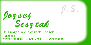jozsef sesztak business card