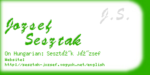 jozsef sesztak business card